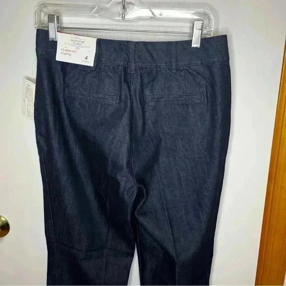 Christopher Banks Denim Trouser Jeans Women 4 Dark Wash Classic Fit Straight NWT - Picture 6 of 9